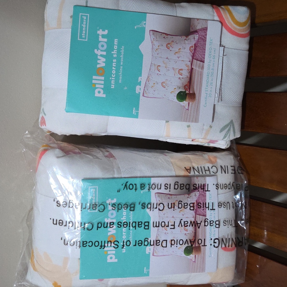 2 Pillowfort Unicorns Sham - White and Pink